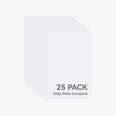 A4 250g White Cardstock (25pcs) for Laser Cutting & Engraving, Blade Cutting [B-YE002]