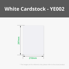 A4 250g White Cardstock (25pcs) for Laser Cutting & Engraving, Blade Cutting [B-YE002]
