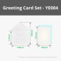 Pearlescent White Greeting Card Set (2pcs) for Blade Cutting [B-YE004]