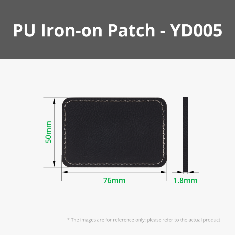 PU Iron-on Patch - Black to Silver (10pcs) for Laser Engraving [B-YD005]