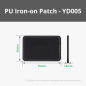 PU Iron-on Patch - Black to Silver (10pcs) for Laser Engraving [B-YD005]