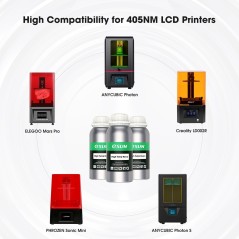 eSUN High Temperature Resin for LCD/DLP 3D Printing, Transparent,0.5kg
