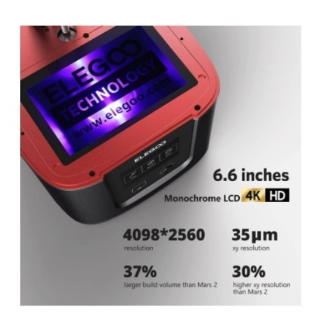 ELEGOO 4K MONOCHROME LCD SCREEN FOR ELEGOO MARS 3 PRO 3D PRINTER