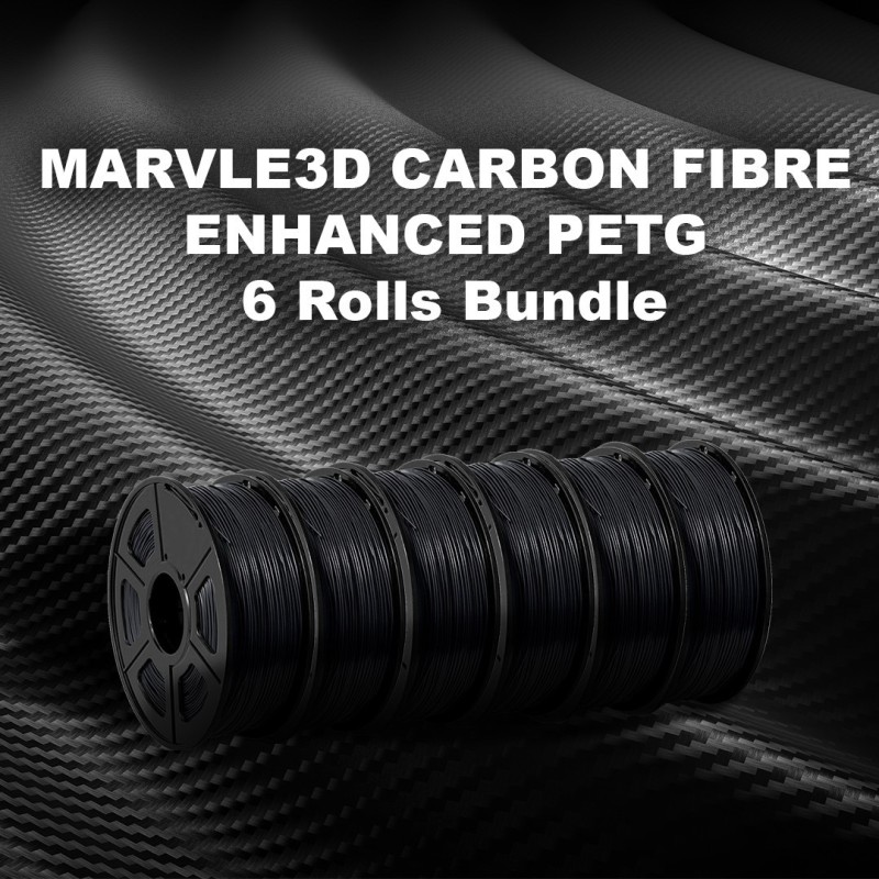 MARVLE3D 6 ROLLS CARBON FIBRE ENHANCED PETG FILAMENT