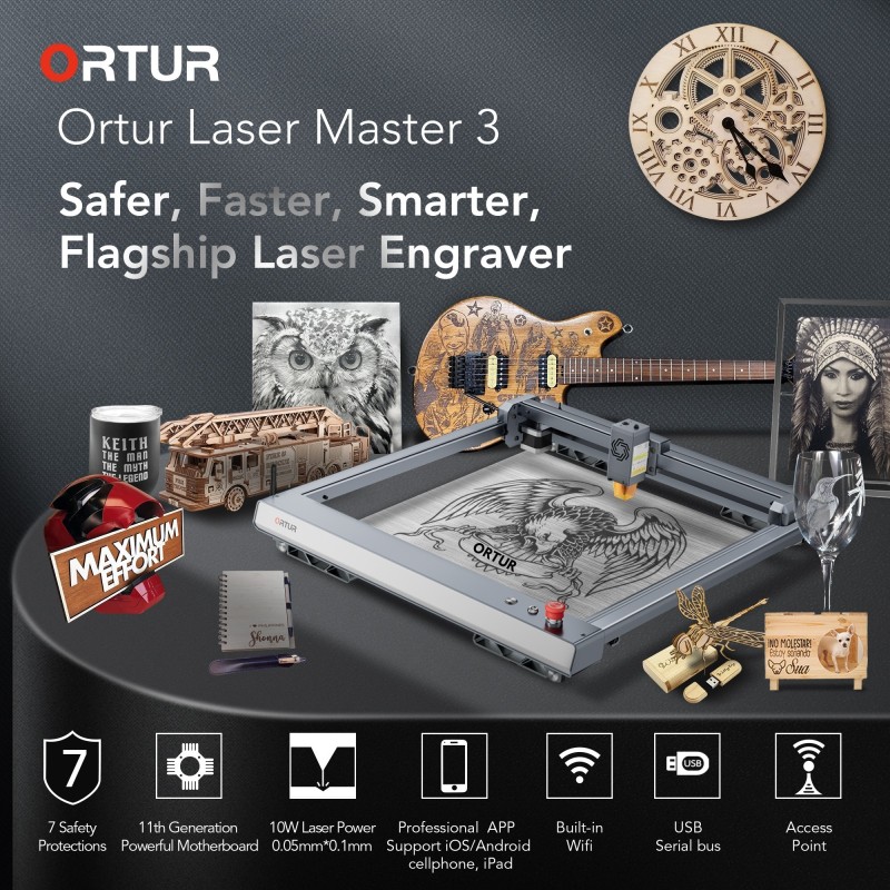 Ortur Laser Master 3 10W Laser Engraving & Cutting Machine