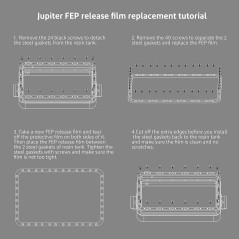 ELEGOO PFA Film for Jupiter & AnyCubic M3 Max LCD 3D Printer (1 Pc / 5 Pcs)