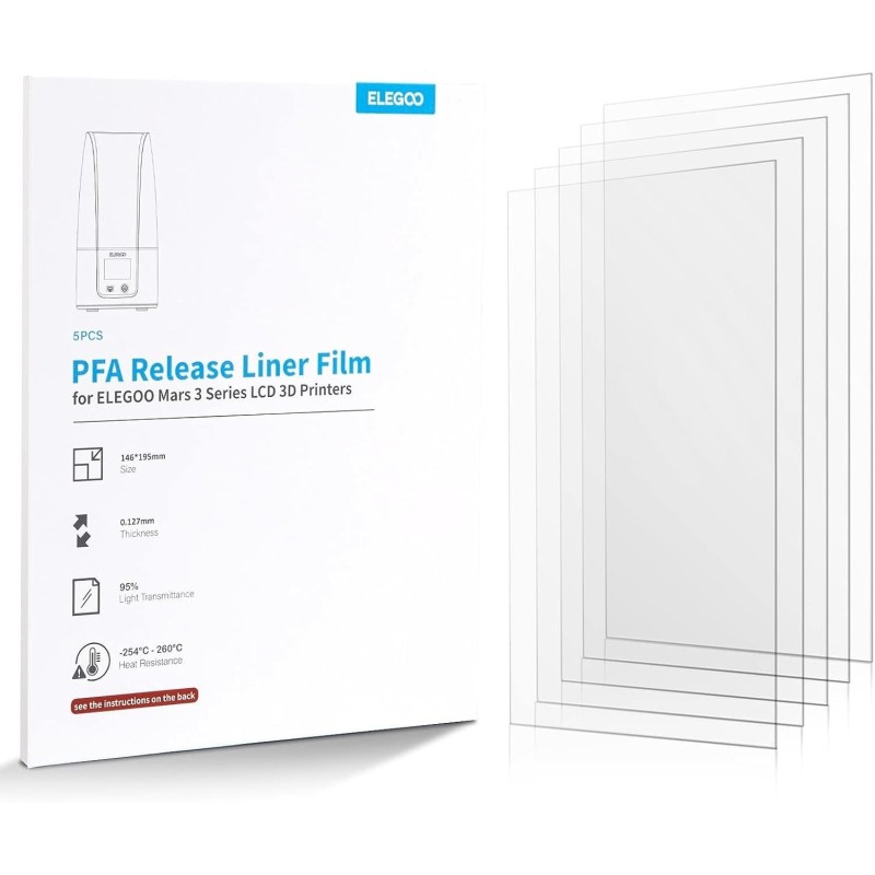 ELEGOO PFA Film for Mars 3 & Mars 3 Pro (1 Pc / 5 Pcs)