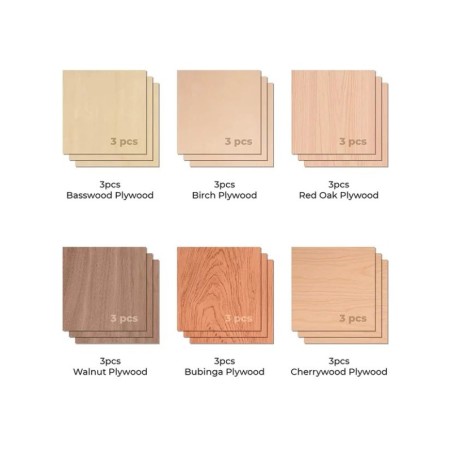 XTOOL Selected 3mm Plywood Sheets Trial Kit (18pcs)