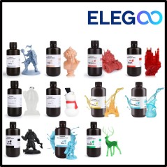 ELEGOO 3D Standard Photopolymer Resin 405nm UV-Curing for LCD Printing 1kg (10 Colors)