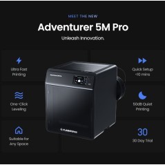 Flashforge Adventurer 5M Pro 3D Printer + Extra Nozzle Kit Included