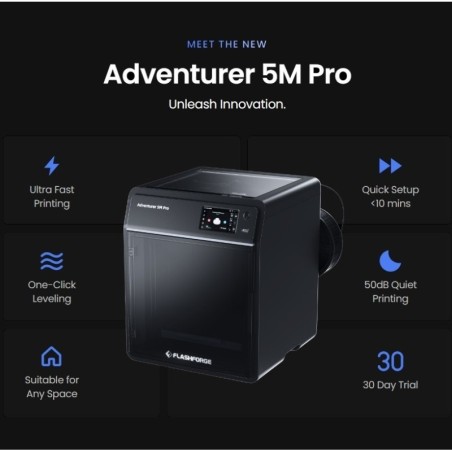 Flashforge Adventurer 5M Pro 3D Printer + Extra Nozzle Kit Included